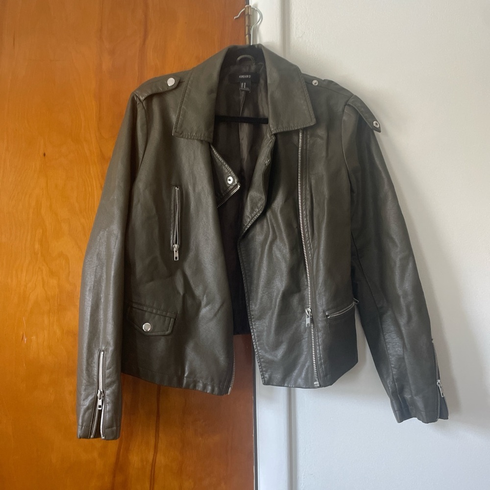 Faux leather jacket